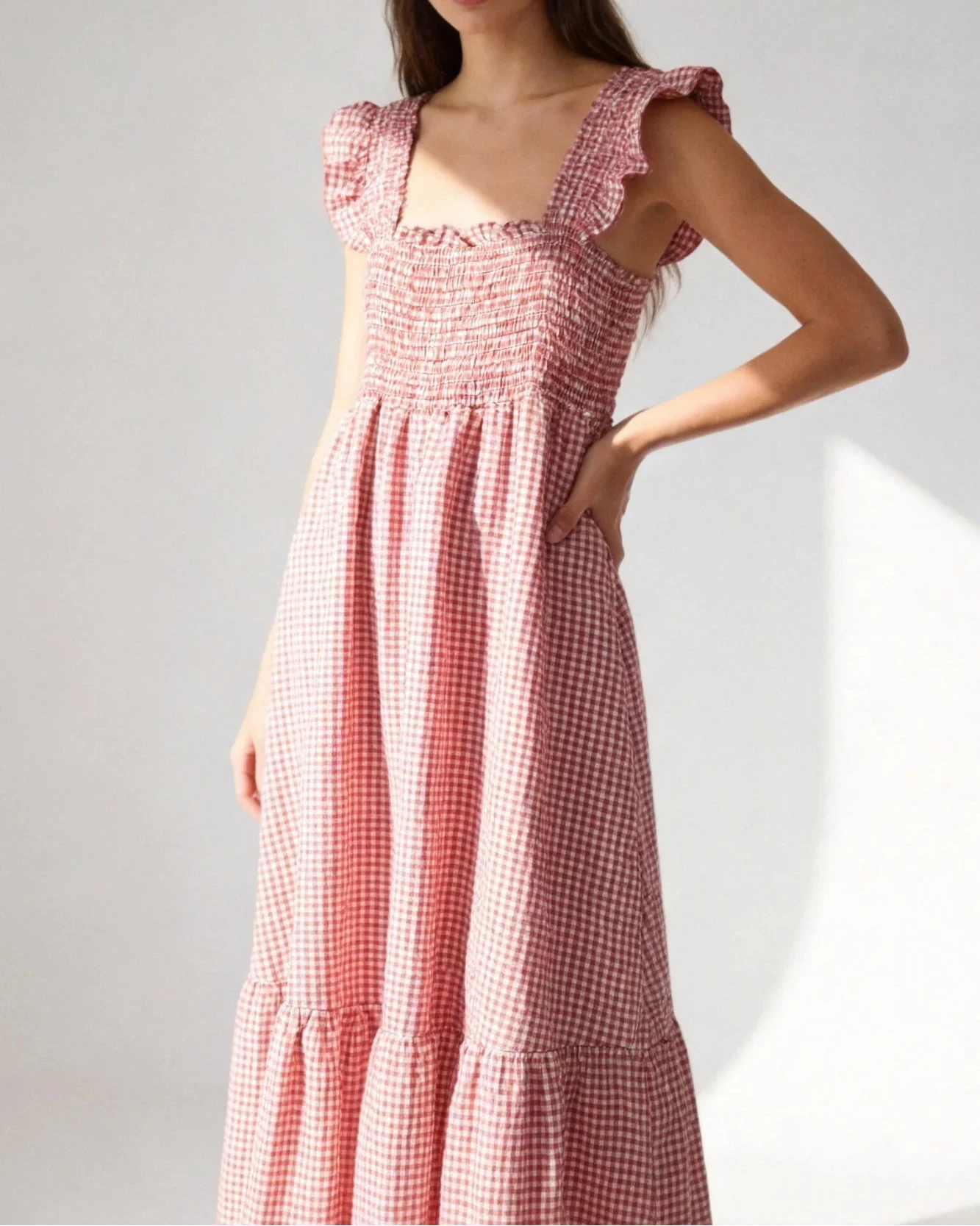 Vestido Portofino - Vichy Vermelho ( Envio até 19/06)