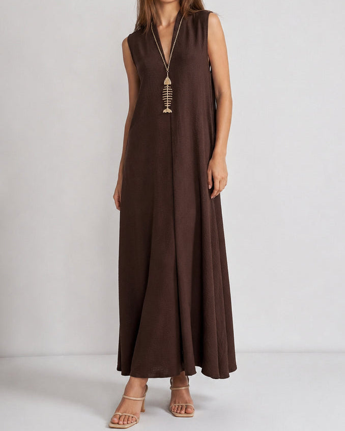 Vestido Sardinha - Castanho