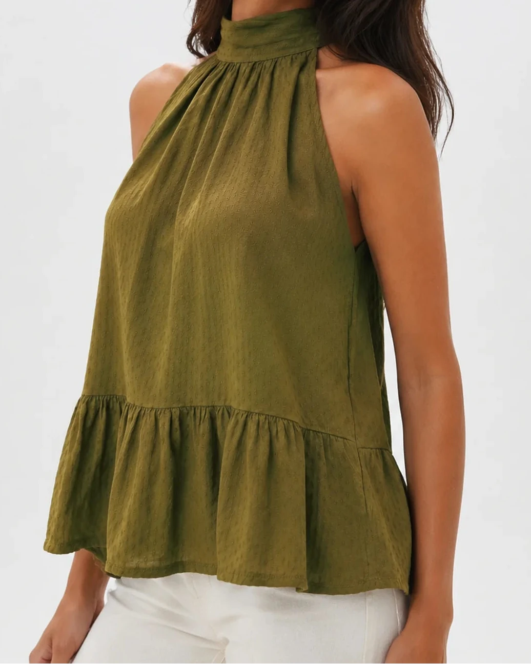 Top de Laçada - Verde Oliva - Envio até 10/07