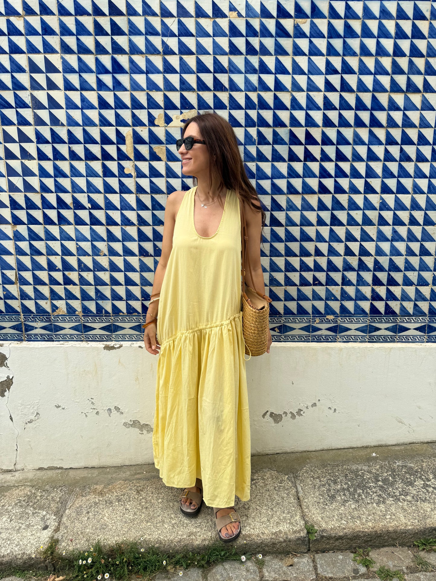 Vestido Santa Cruz - Amarelo Manteiga
