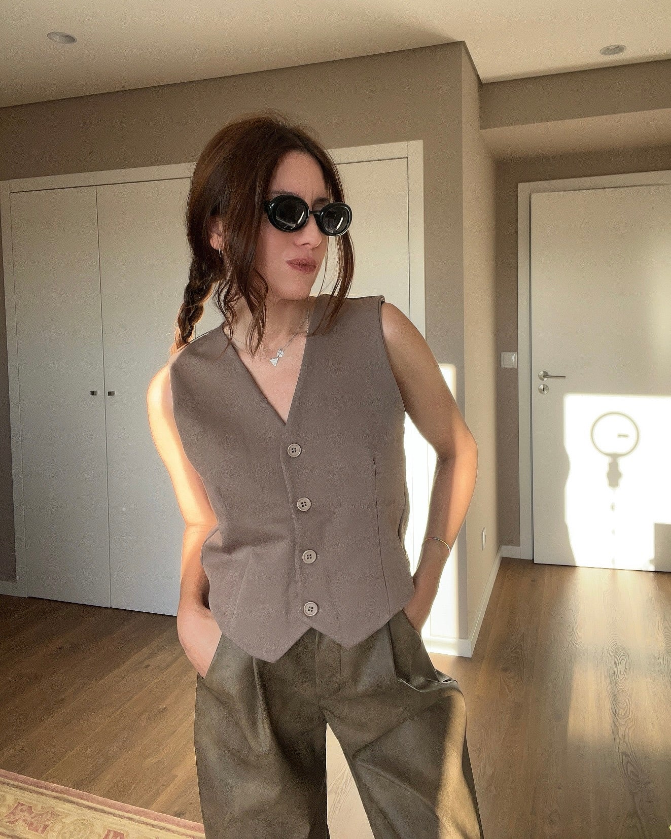 Soft camel vest