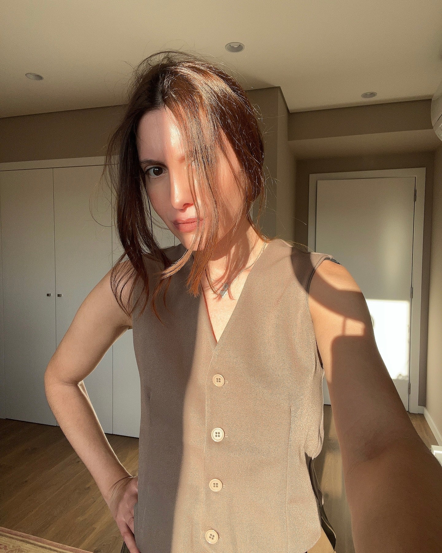 Soft camel vest