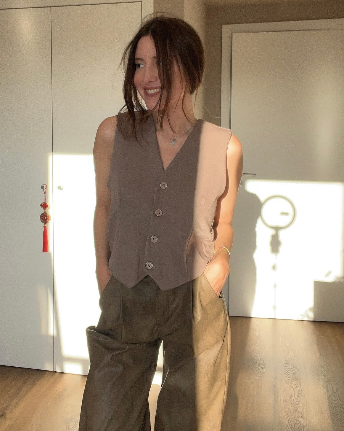 Soft camel vest