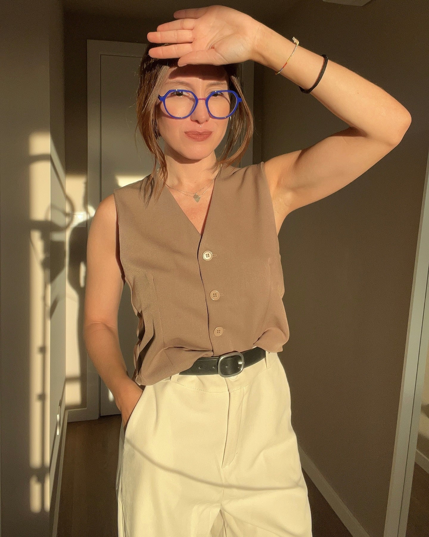 Soft camel vest