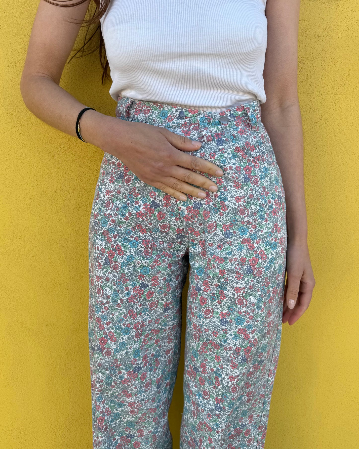 Flower Power - Wide Leg Jeans