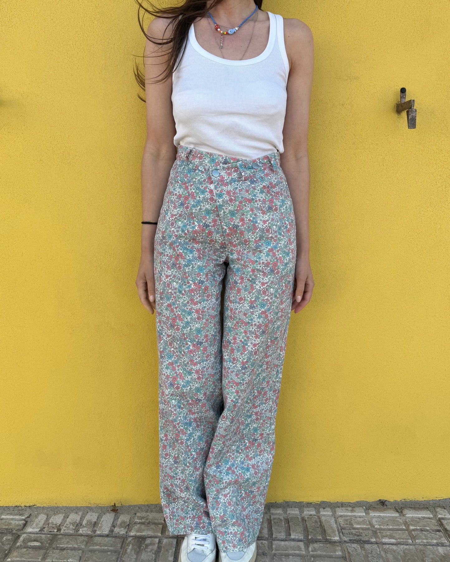 Flower Power - Wide Leg Jeans
