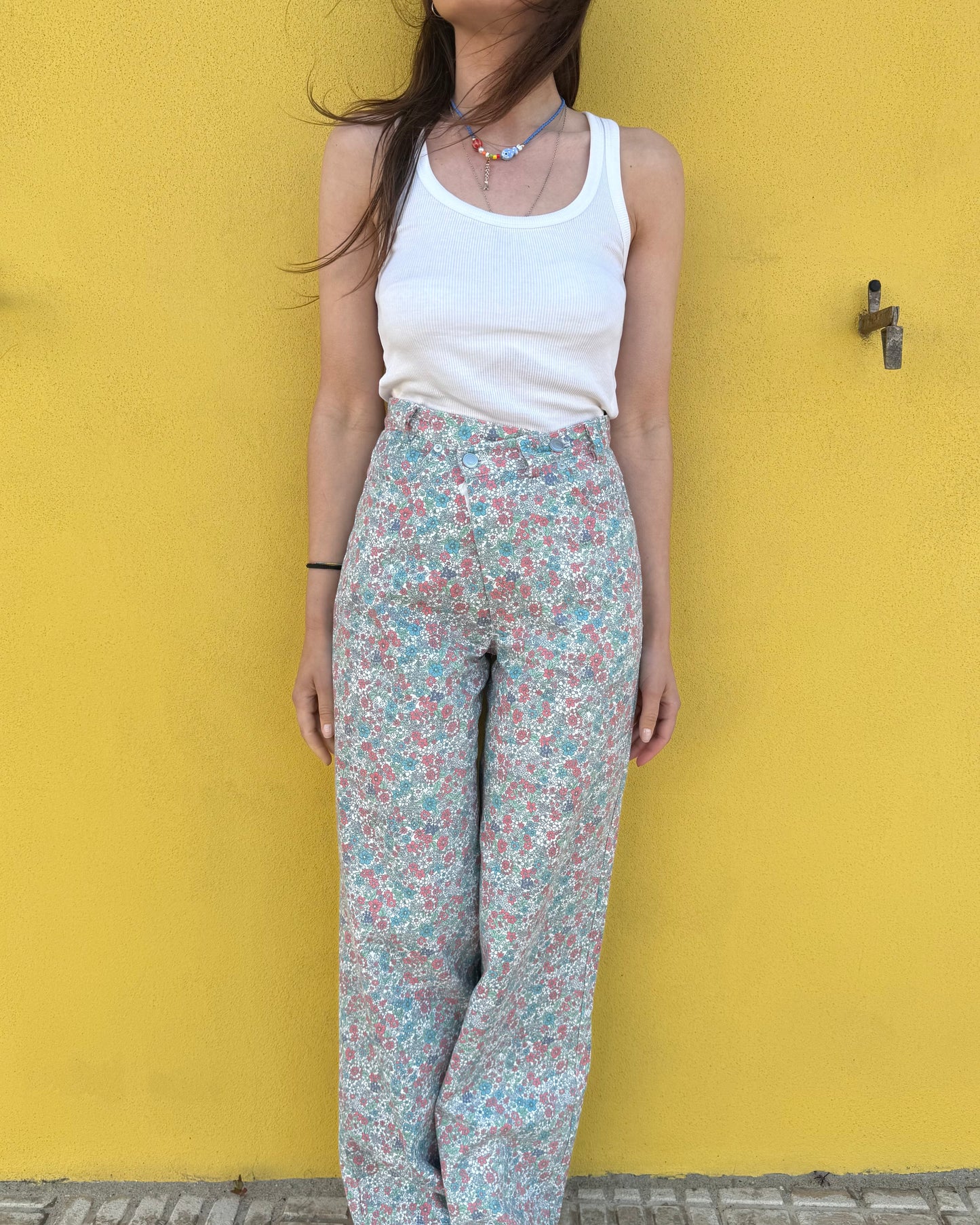 Flower Power - Wide Leg Jeans