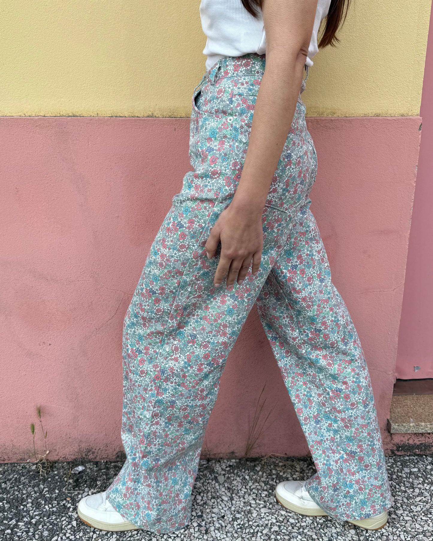 Flower Power - Wide Leg Jeans