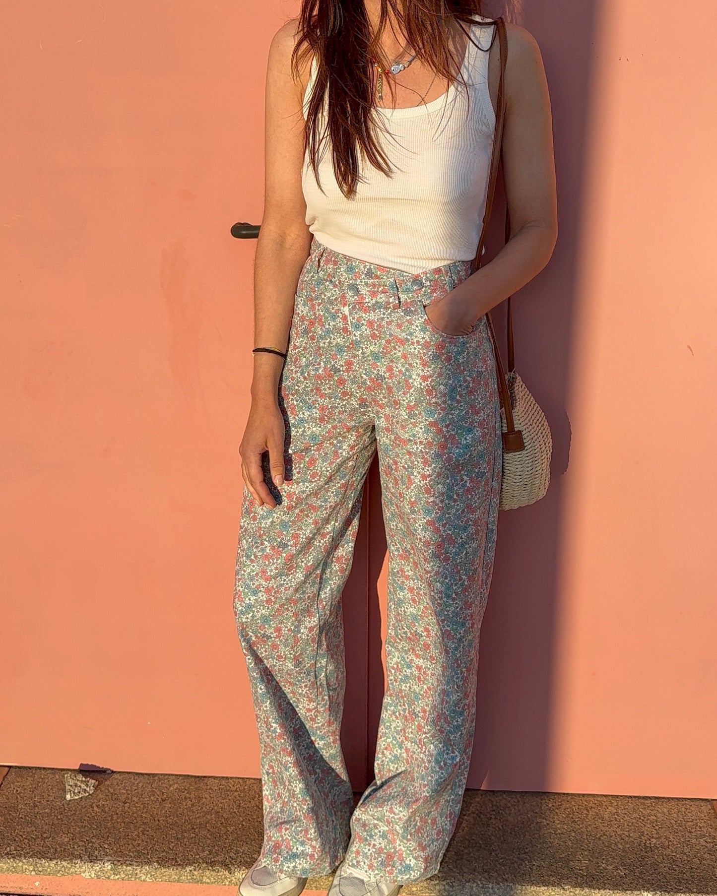 Flower Power - Wide Leg Jeans