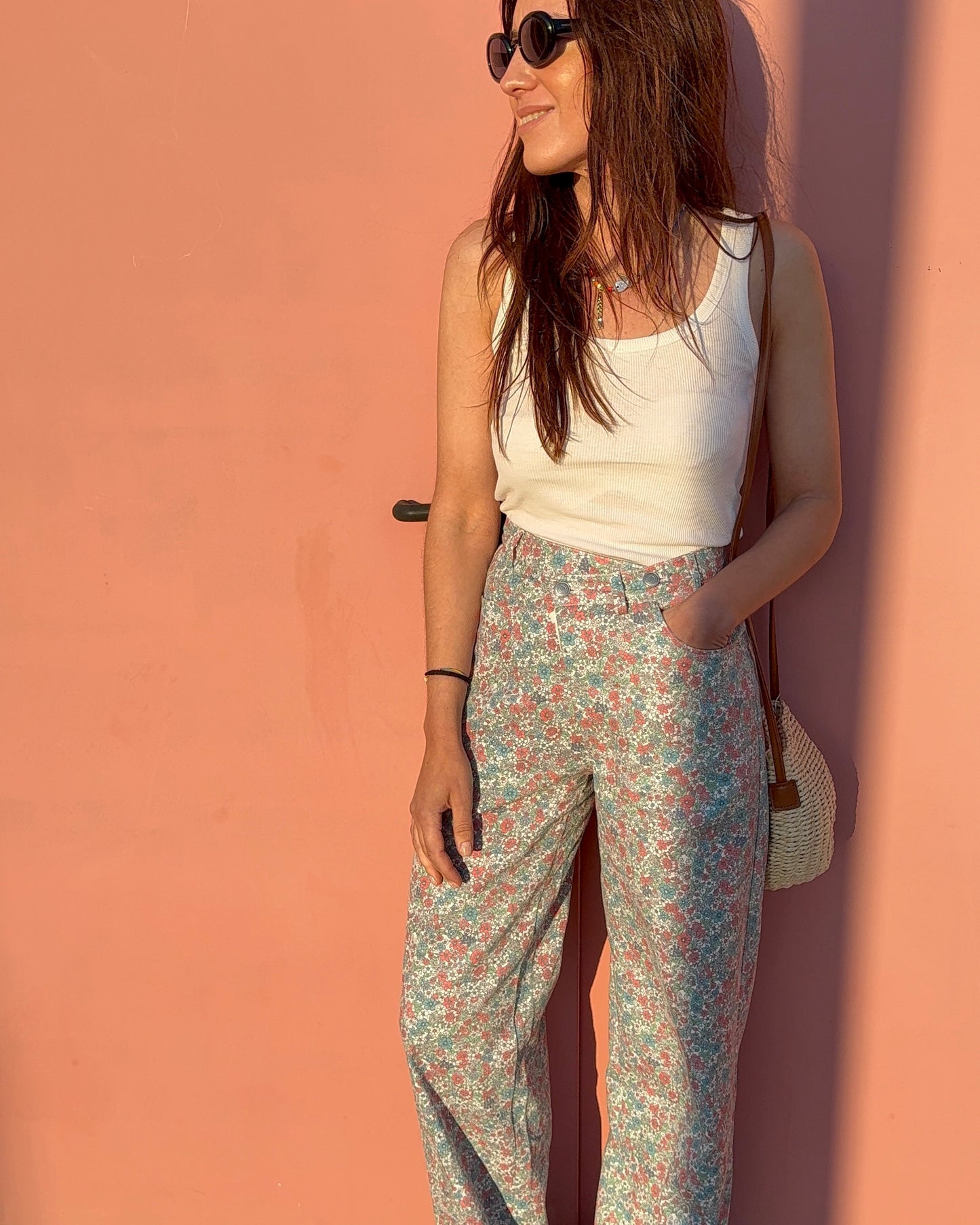 Flower Power - Wide Leg Jeans