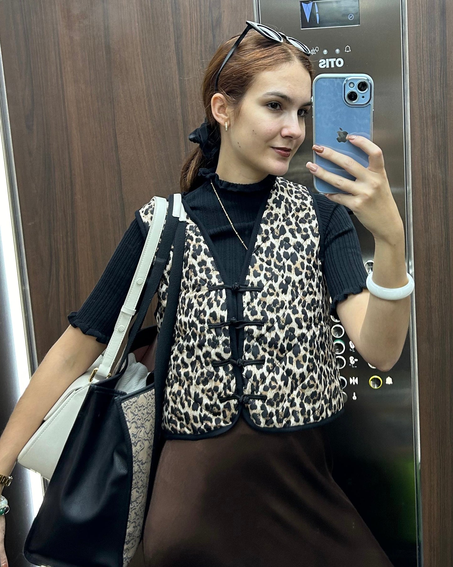 Animal print vest
