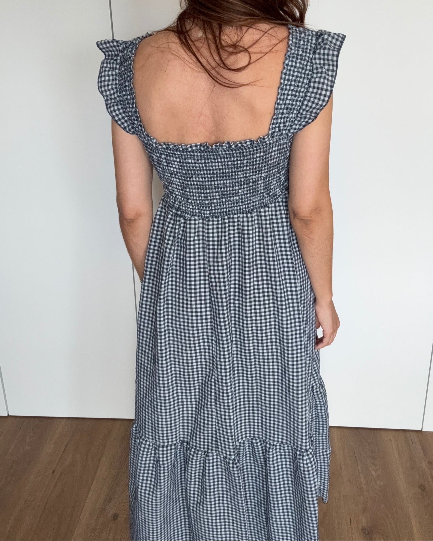 Vestido Amalfi - Vichy azul marinho