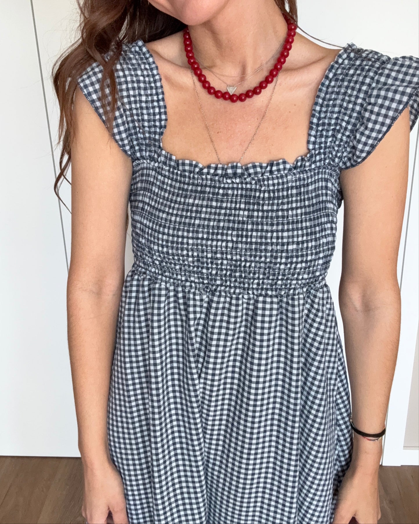 Vestido Amalfi - Vichy azul marinho