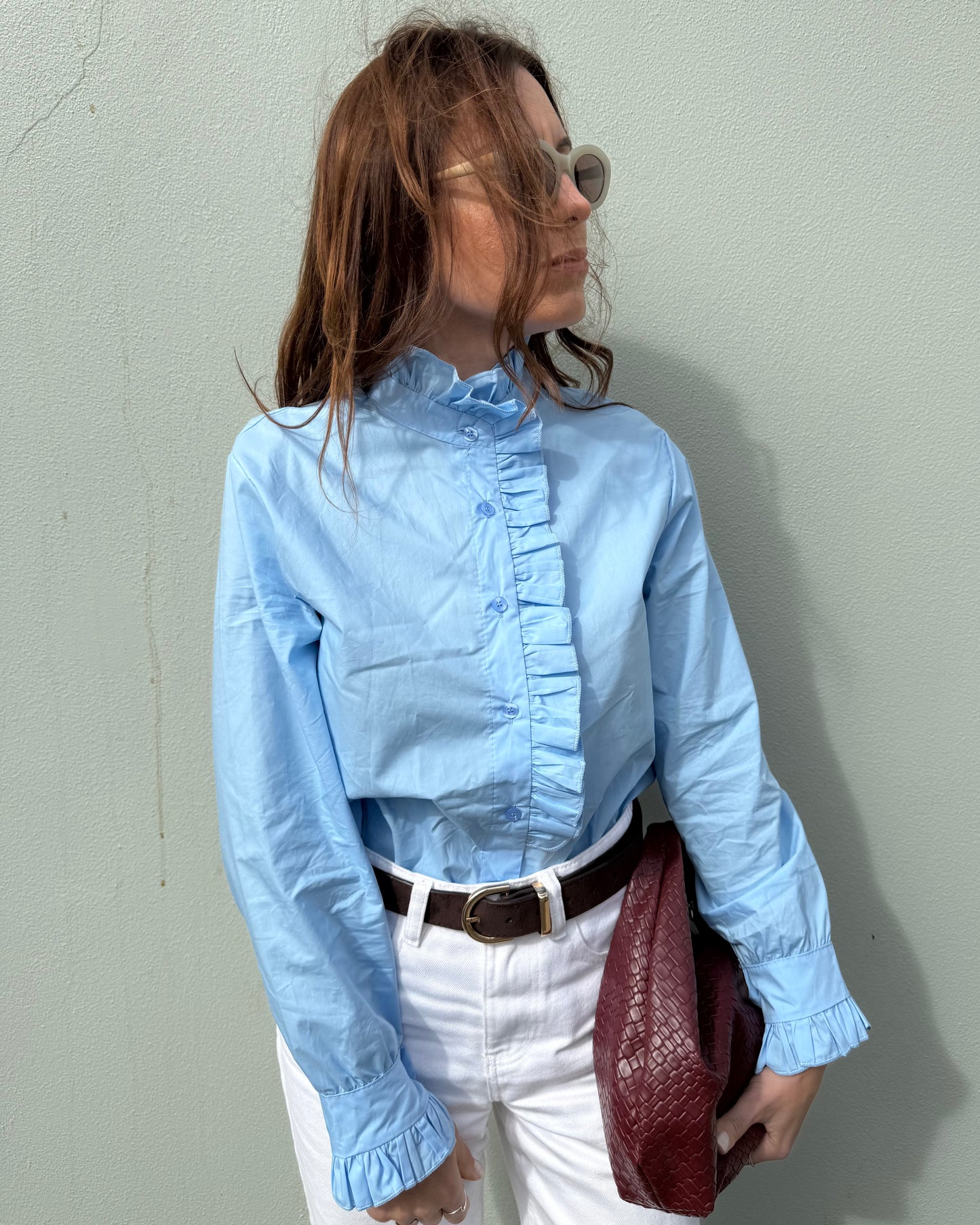 Camisa Beatriz - Azul Celeste