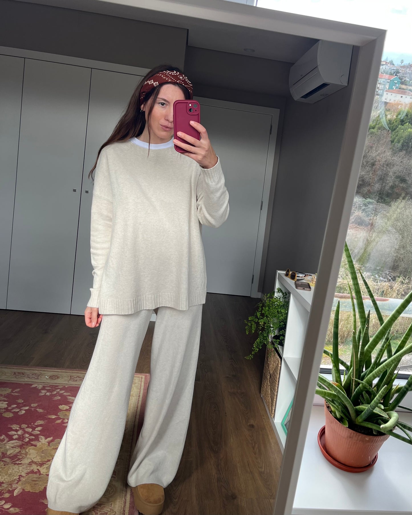 Conjunto de Malha Creme