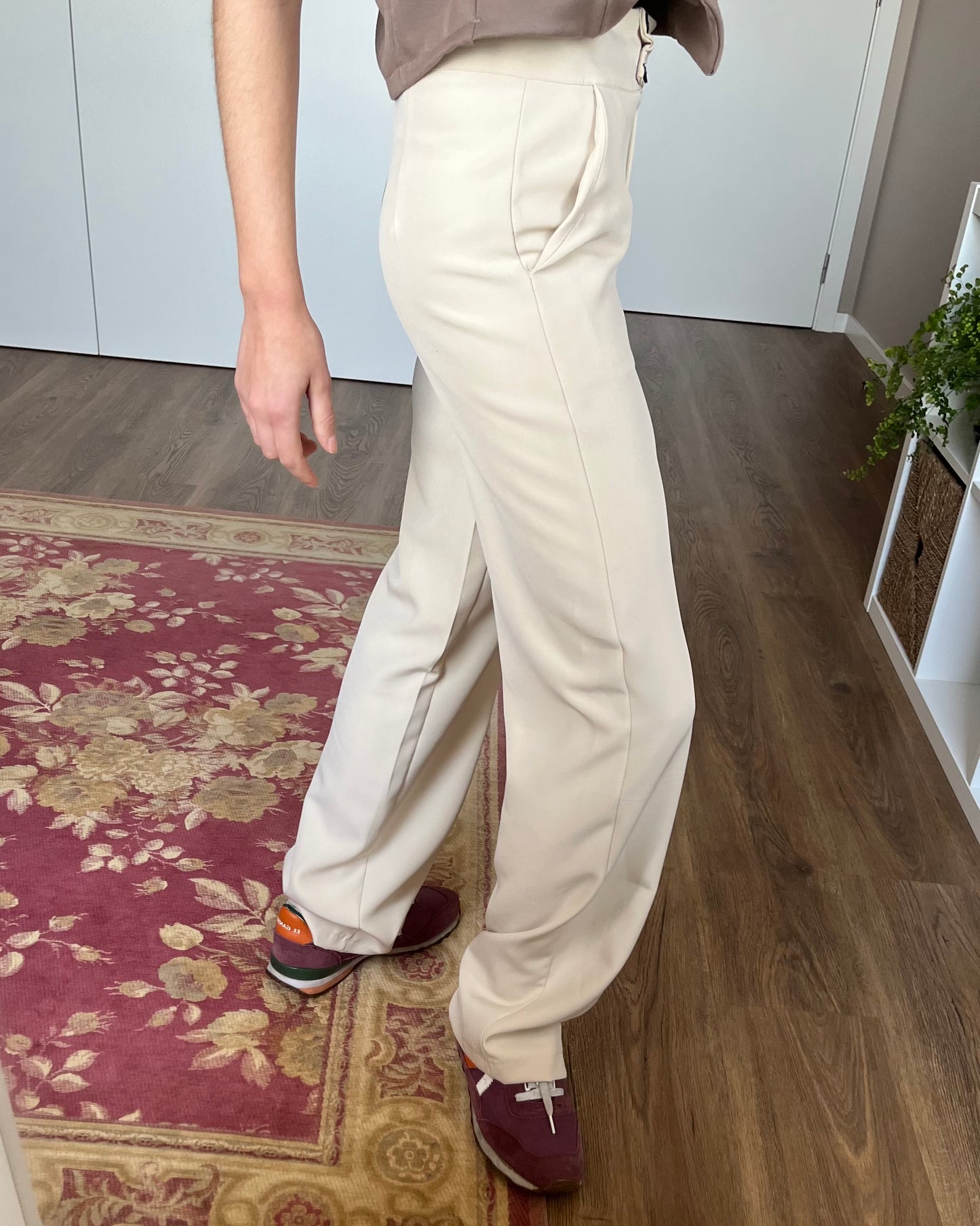 Calças de Alfaiataria Creme - Non Iron