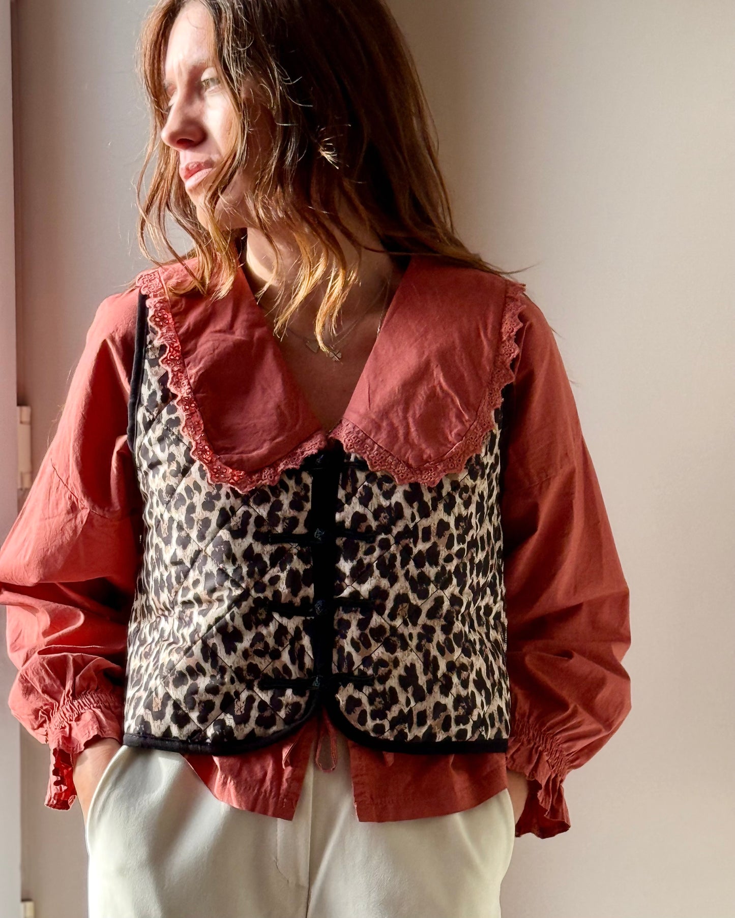 Animal print vest