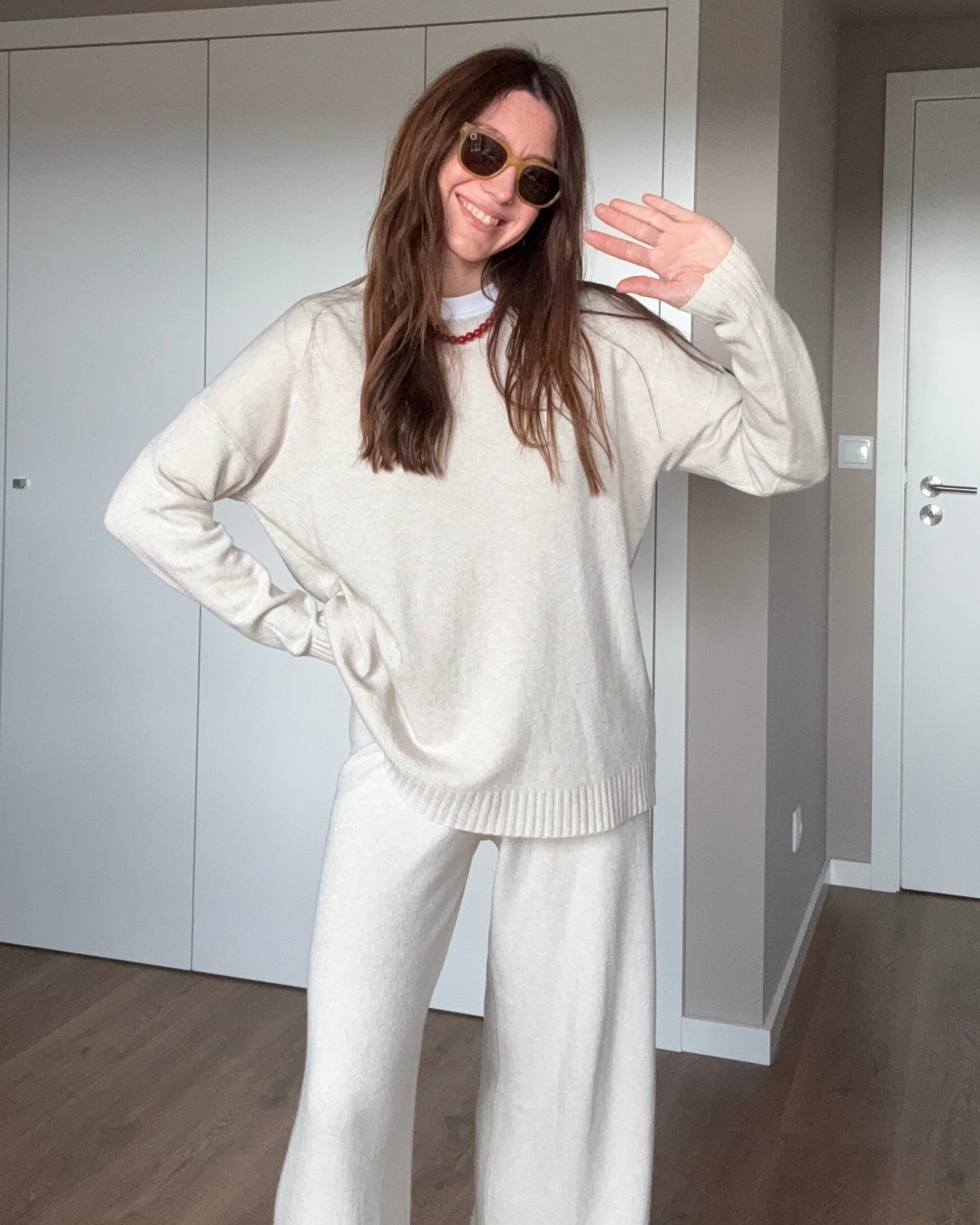 Conjunto de Malha Creme