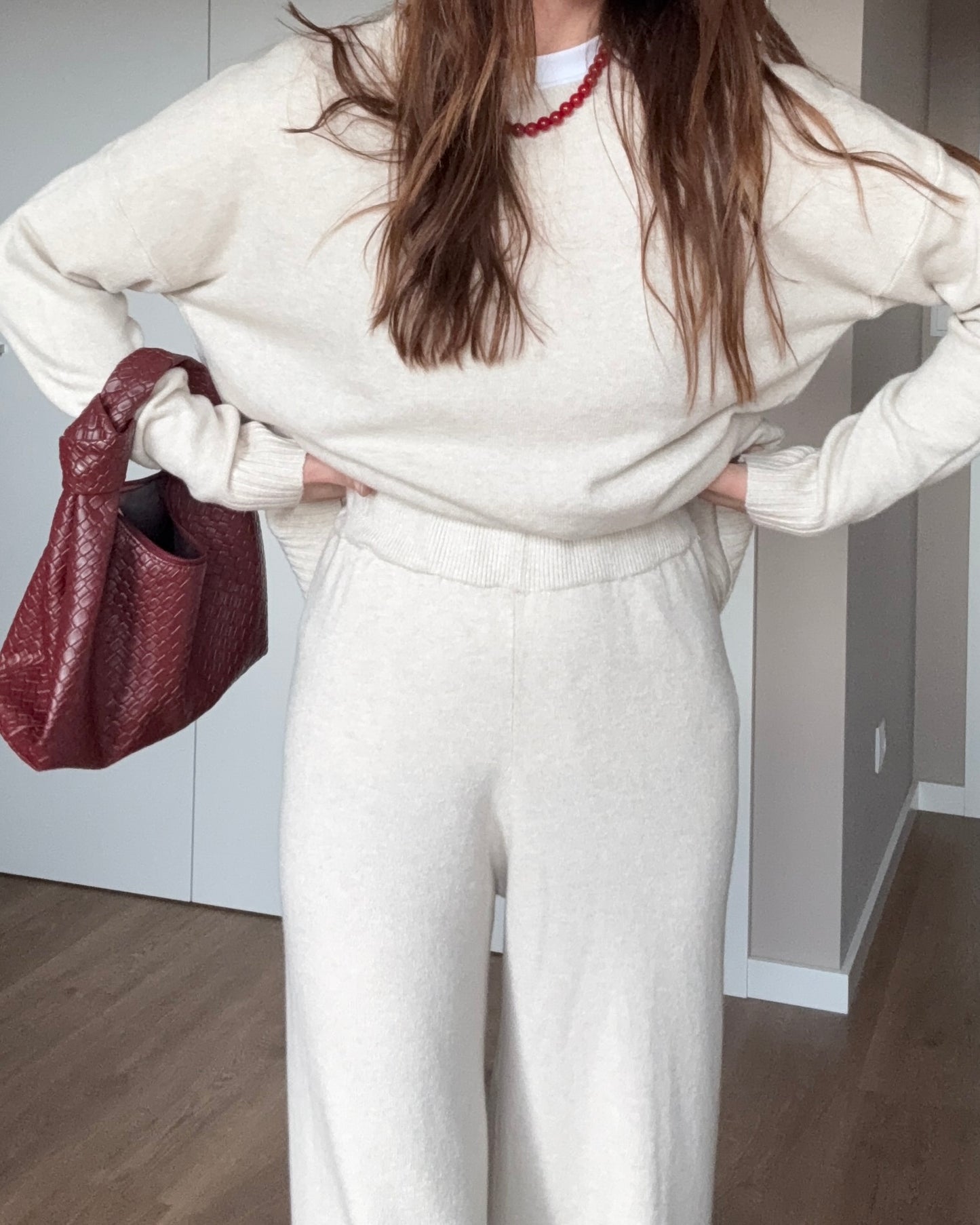 Conjunto de Malha Creme