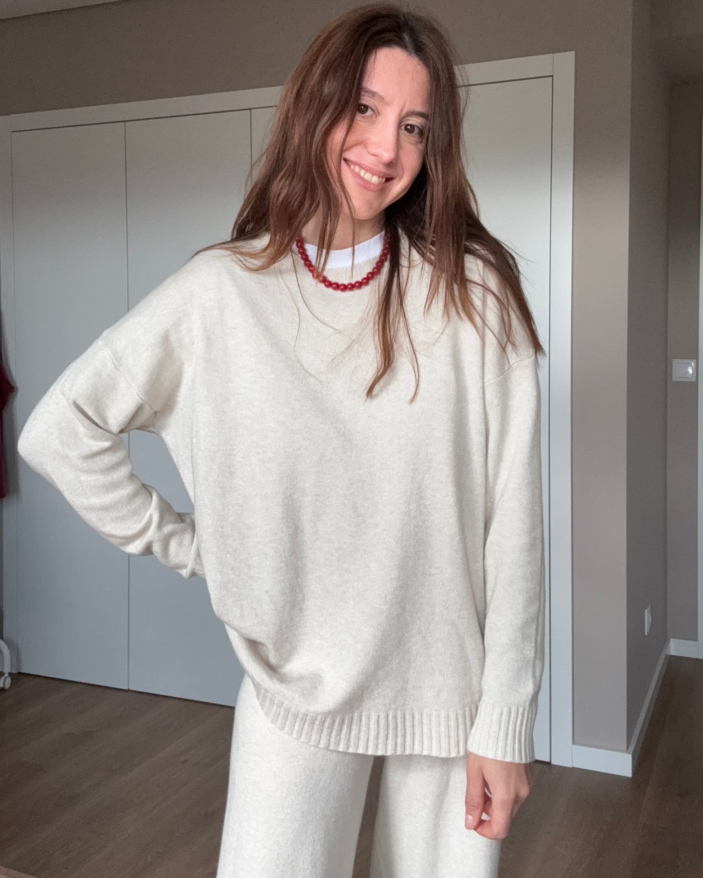 Conjunto de Malha Creme