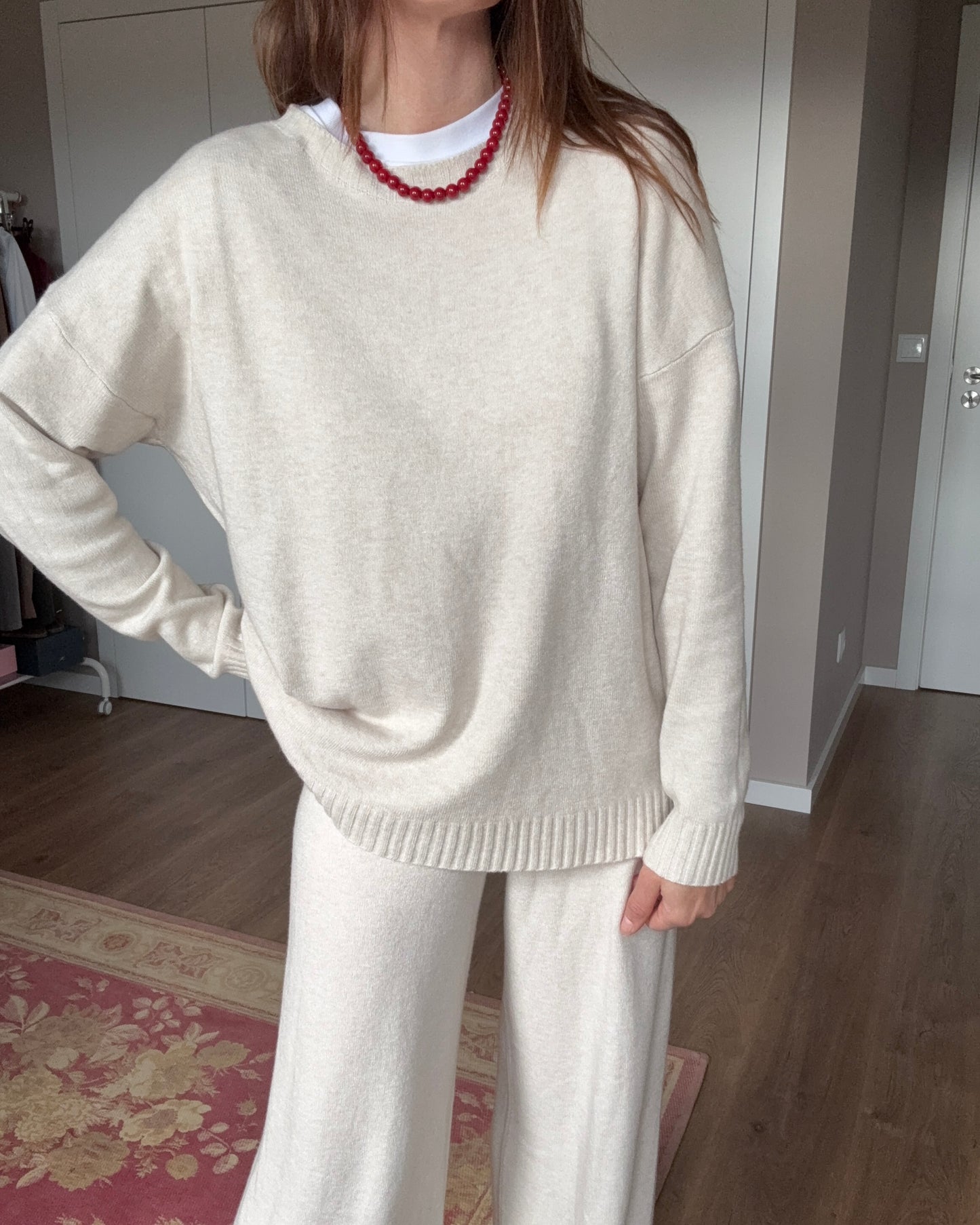 Conjunto de Malha Creme