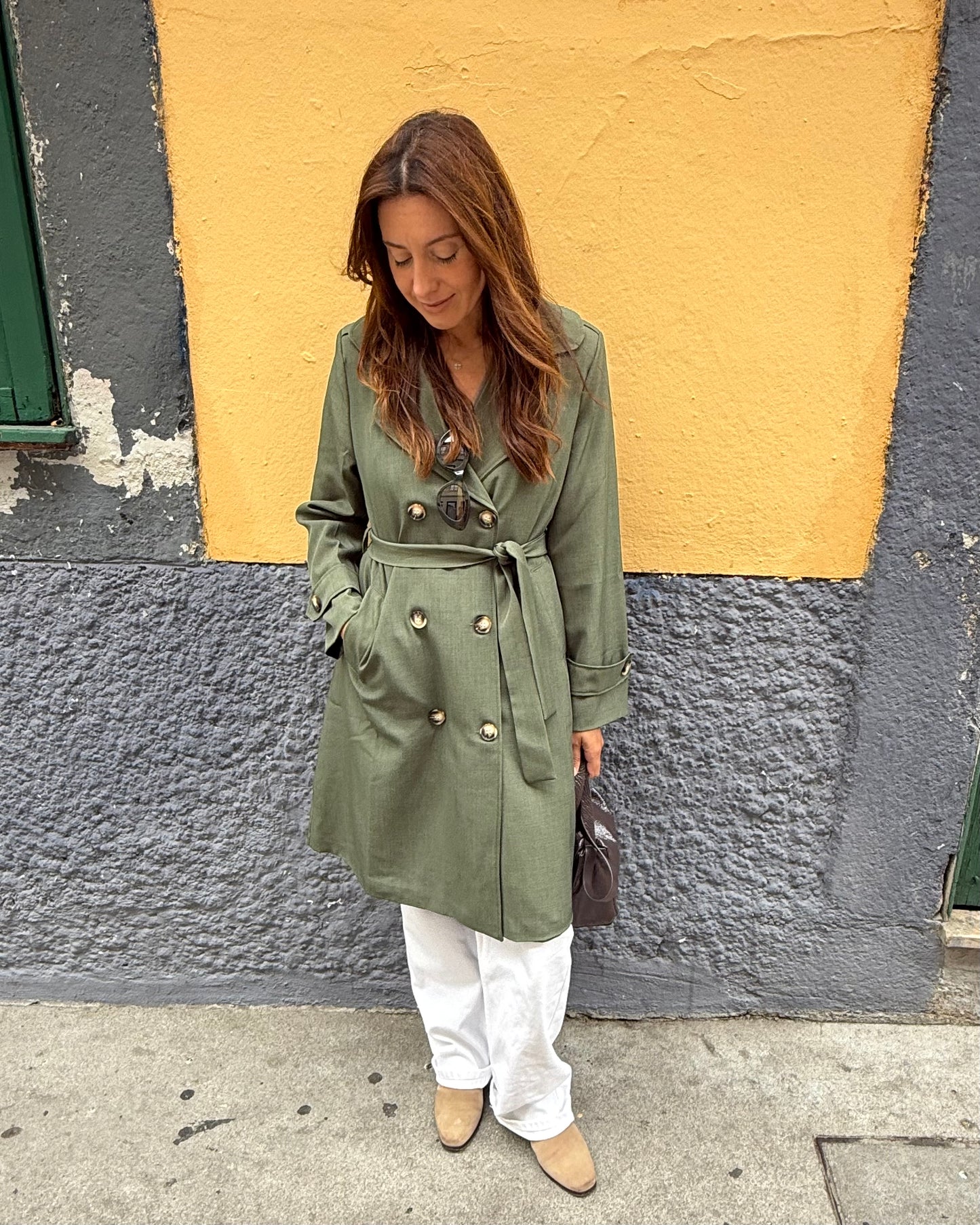 Gabardina Clássica Verde