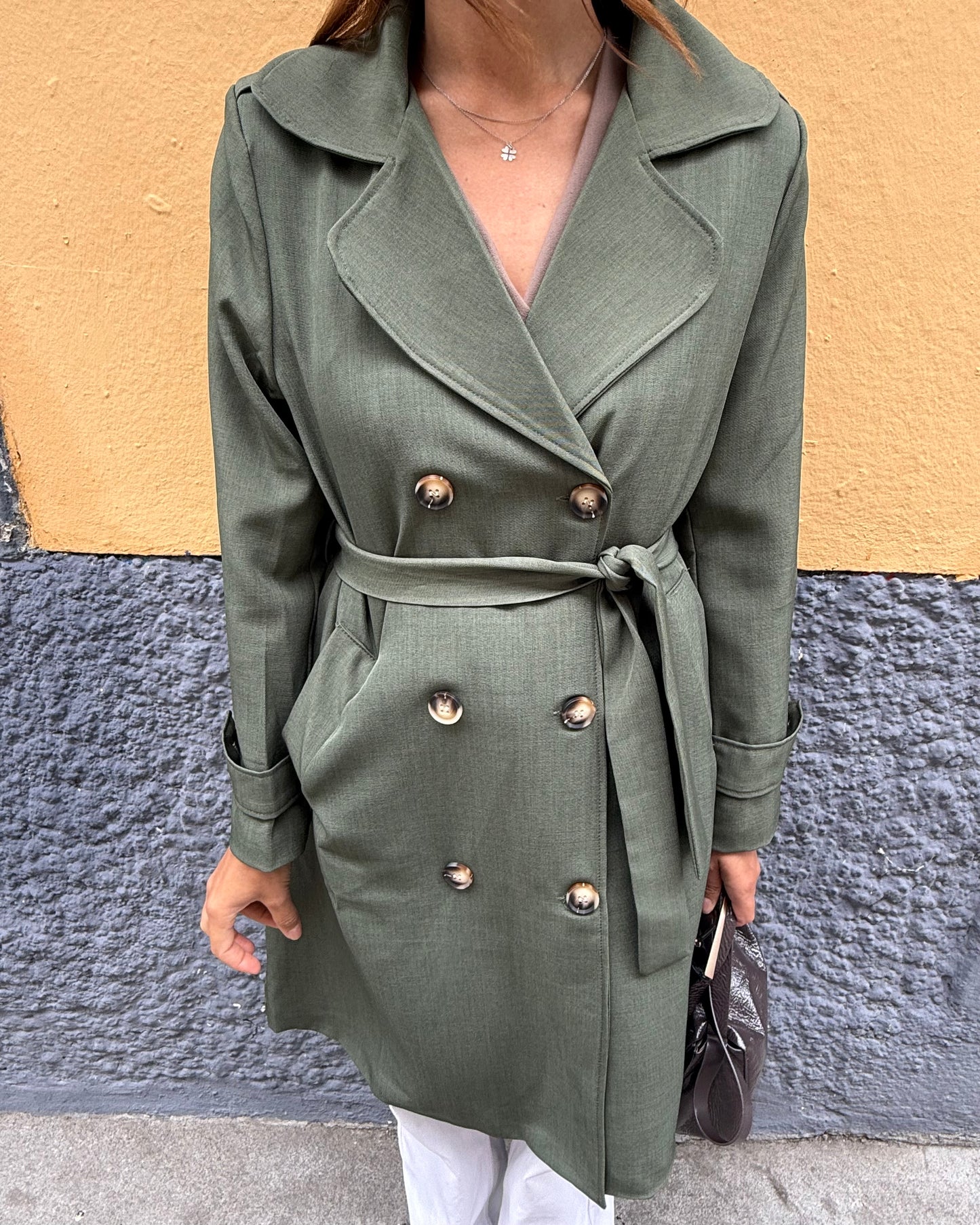 Gabardina Clássica Verde