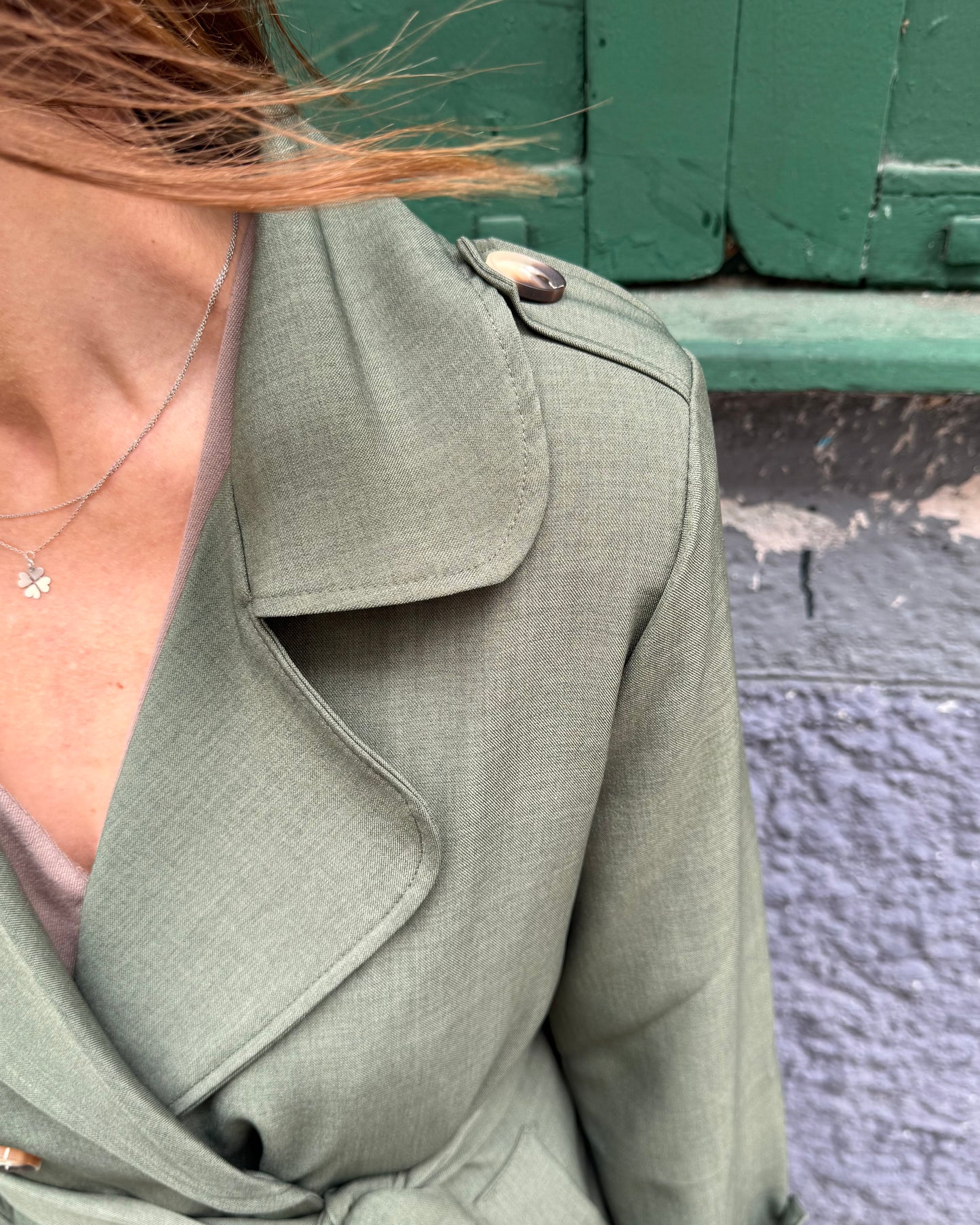 Gabardina Clássica Verde