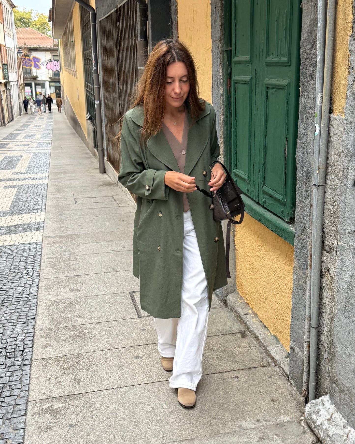 Gabardina Clássica Verde