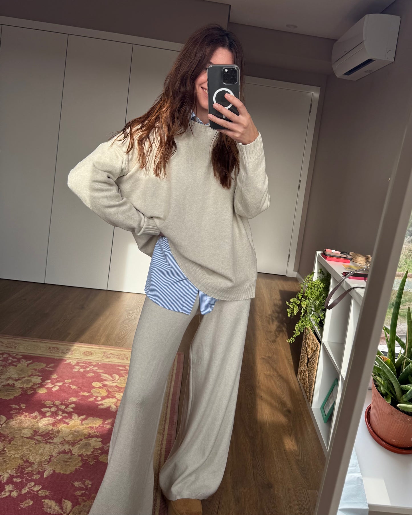 Conjunto de Malha Creme