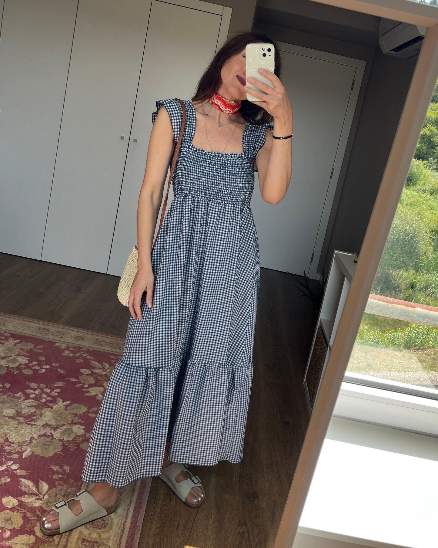 Vestido Amalfi - Vichy azul marinho