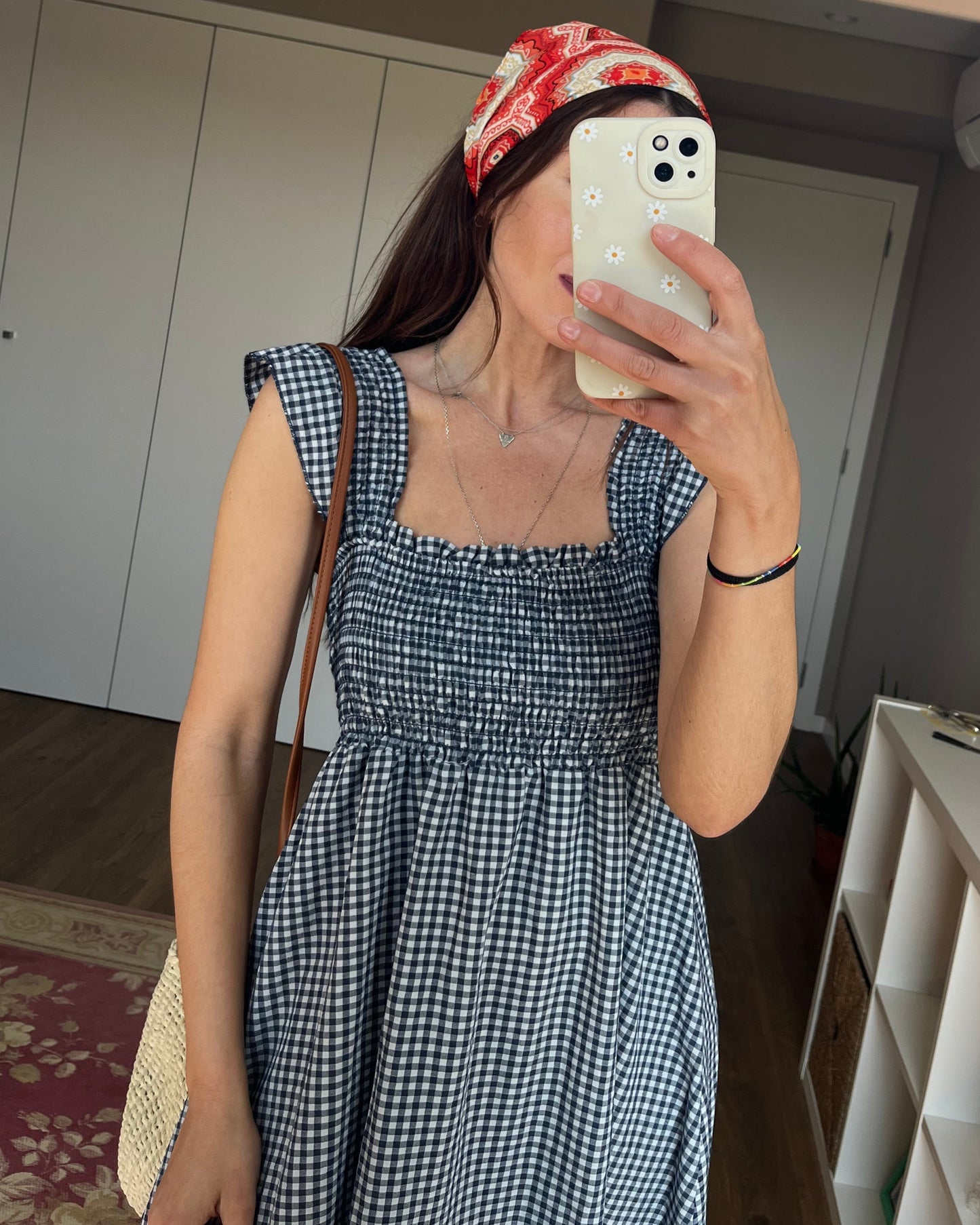 Vestido Amalfi - Vichy azul marinho