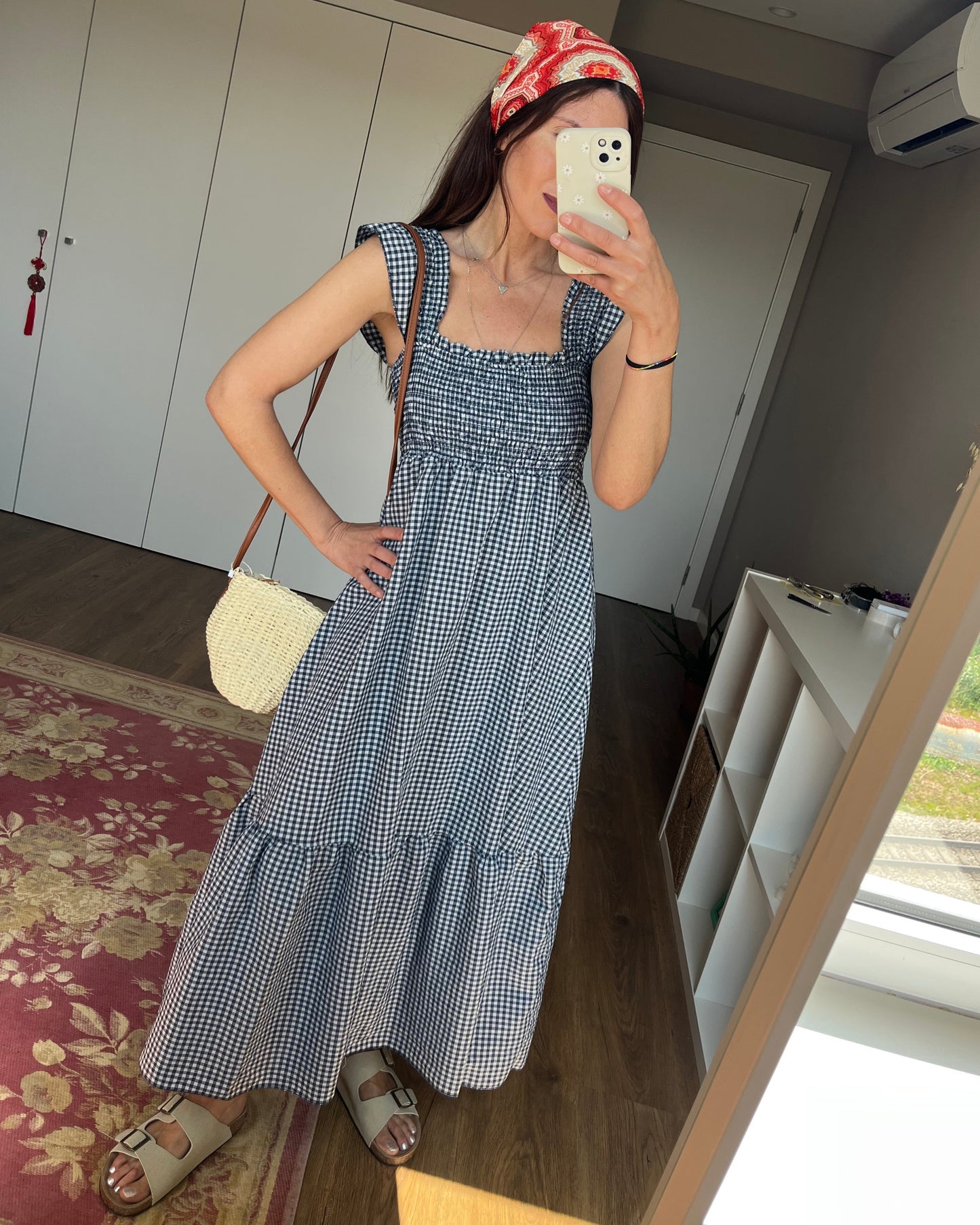 Vestido Amalfi - Vichy azul marinho