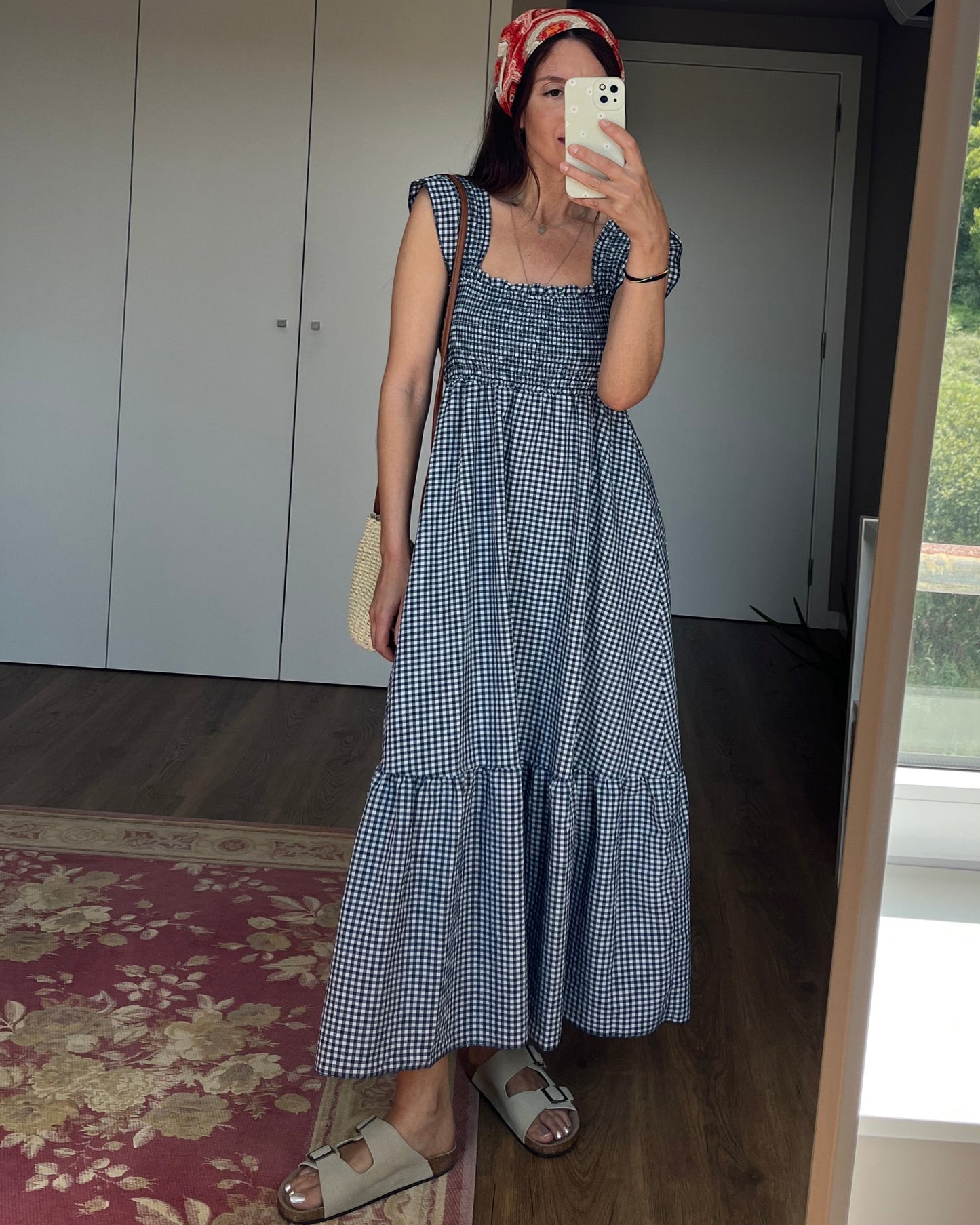 Vestido Amalfi - Vichy azul marinho
