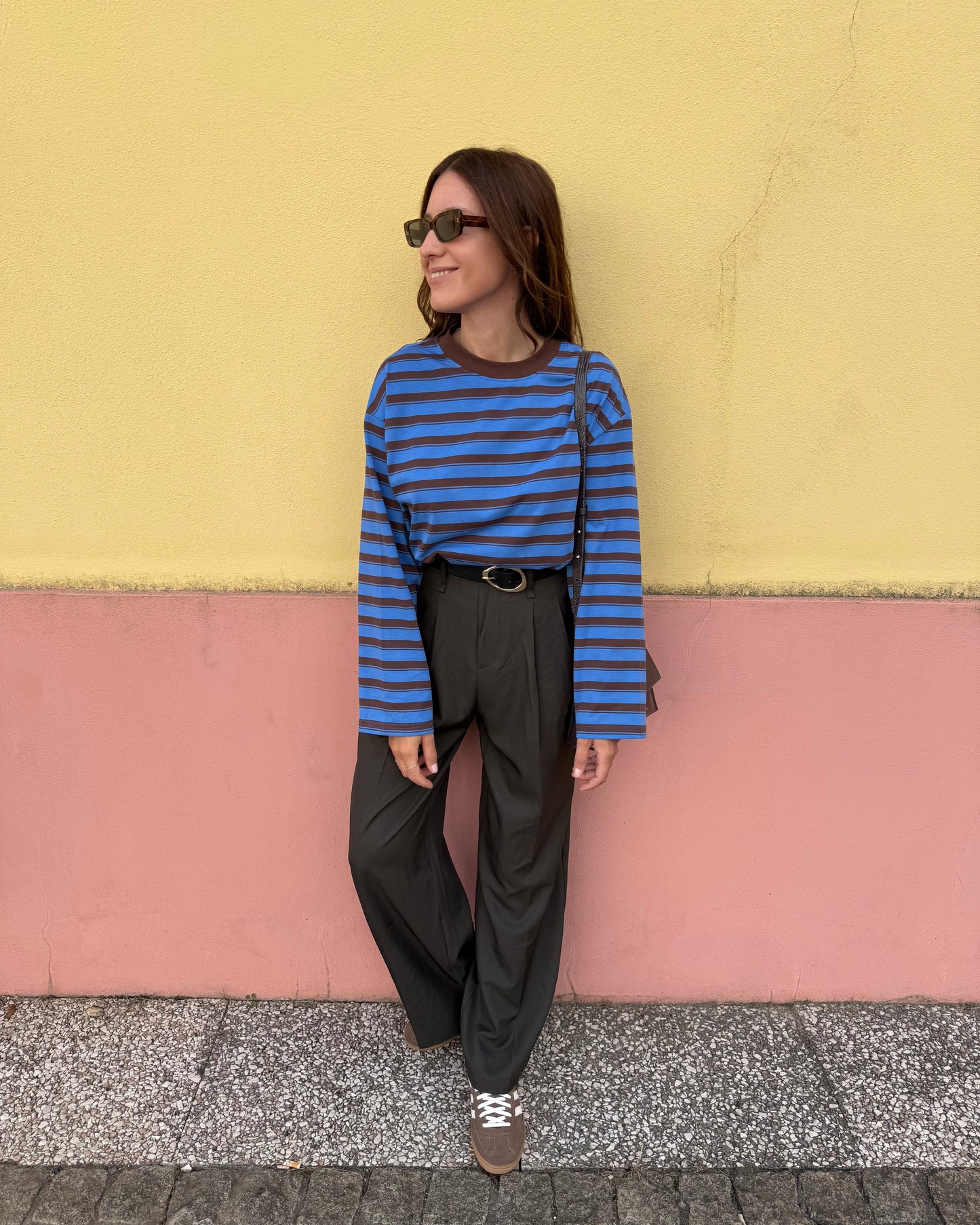 Camisola Rayas - Azul e Castanho