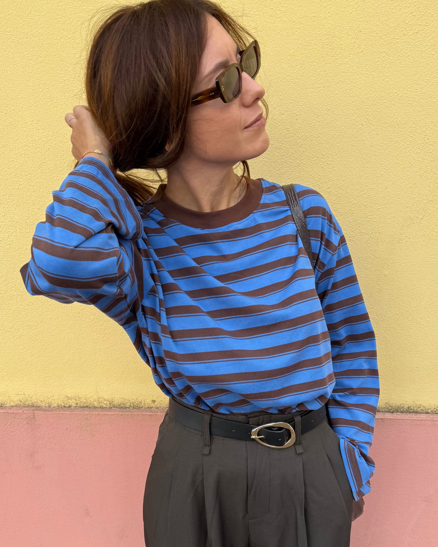 Camisola Rayas - Azul e Castanho