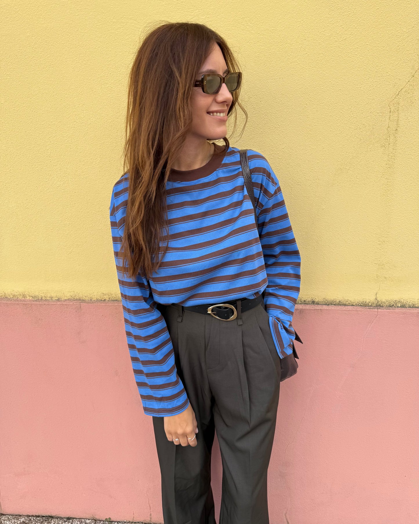 Camisola Rayas - Azul e Castanho
