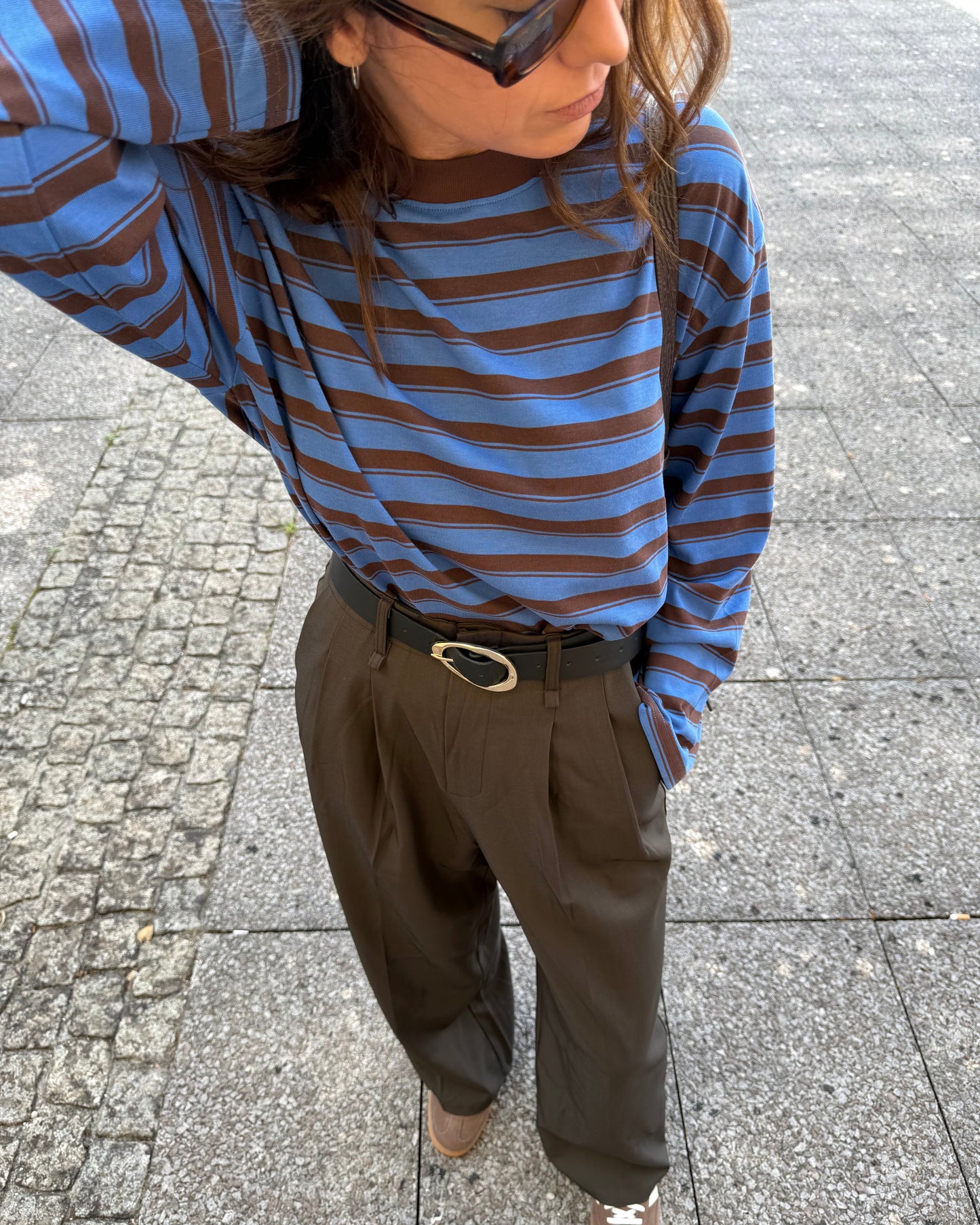 Camisola Rayas - Azul e Castanho