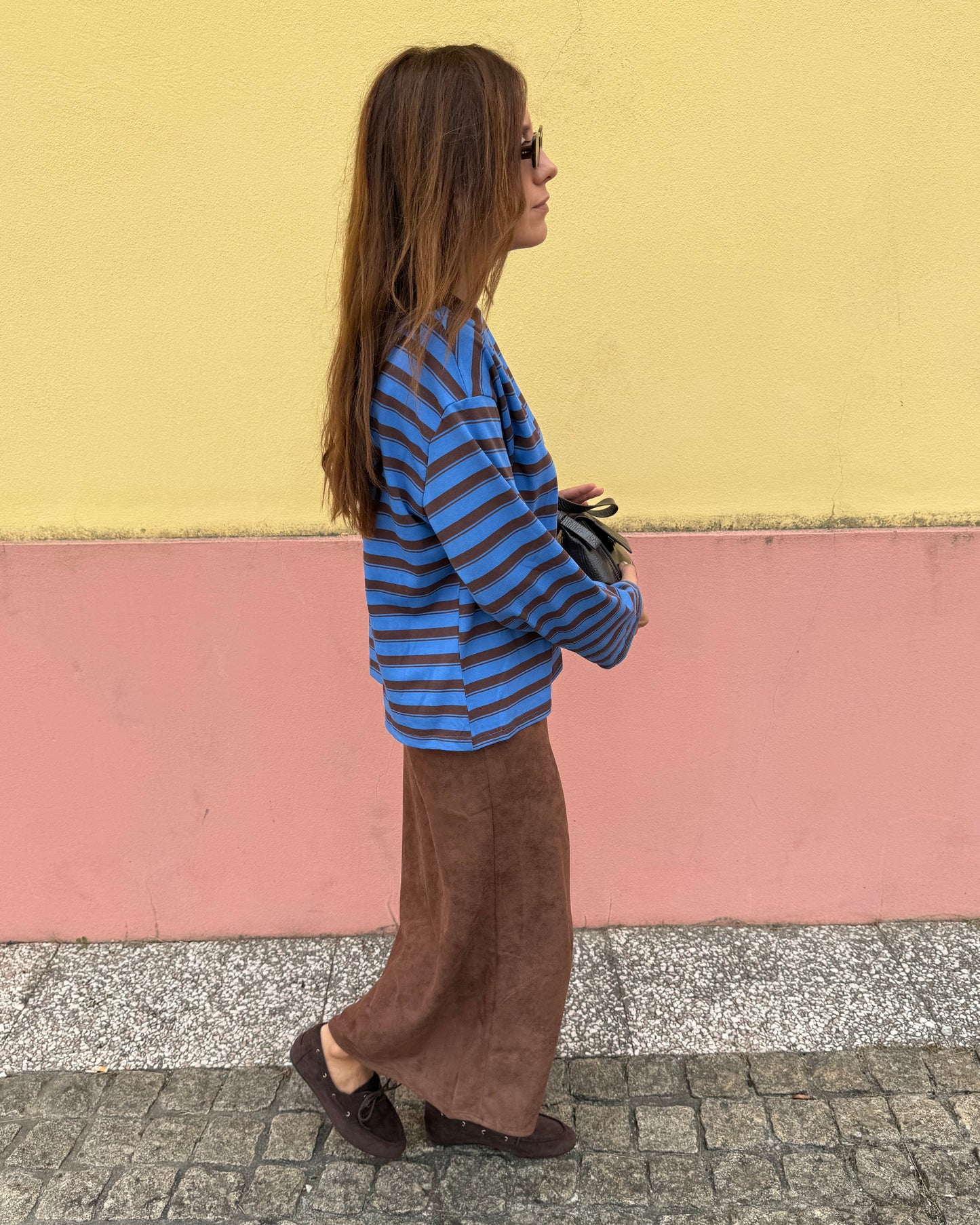 Camisola Rayas - Azul e Castanho
