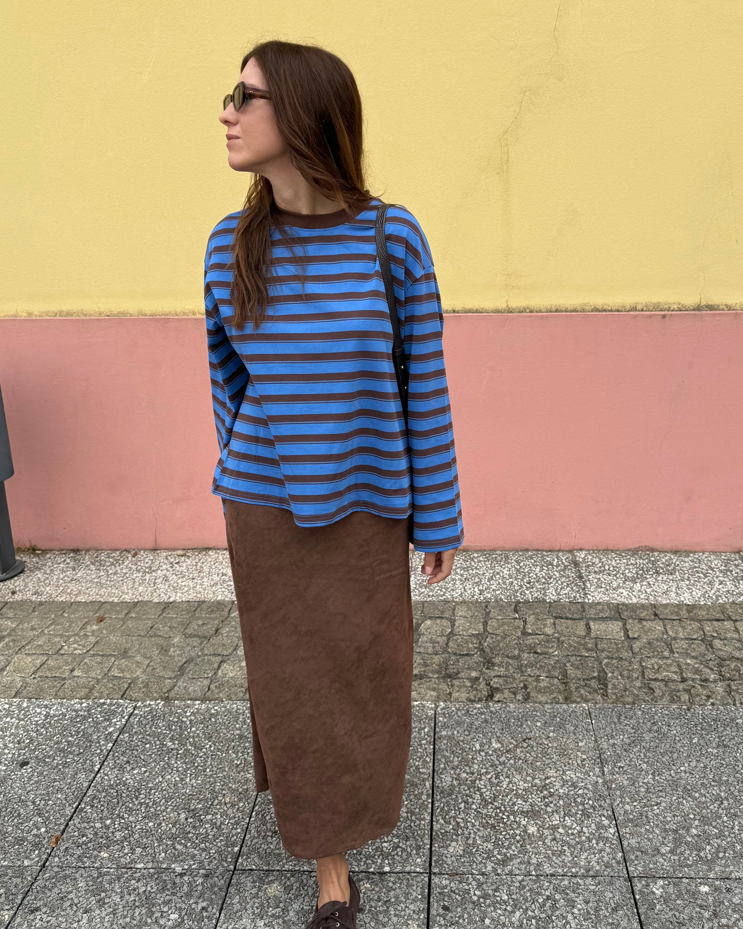 Camisola Rayas - Azul e Castanho