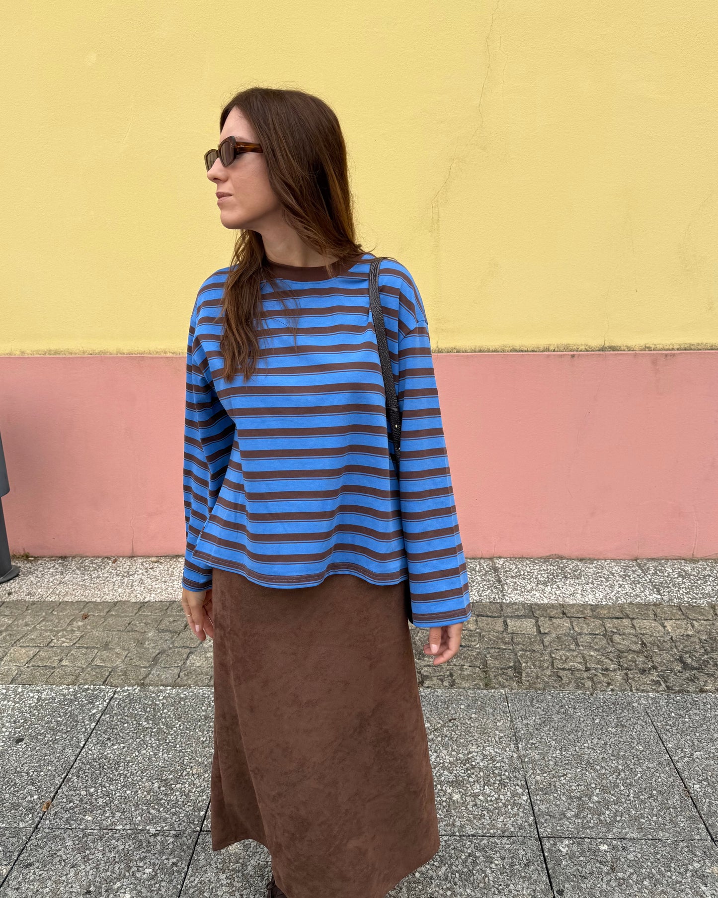 Camisola Rayas - Azul e Castanho