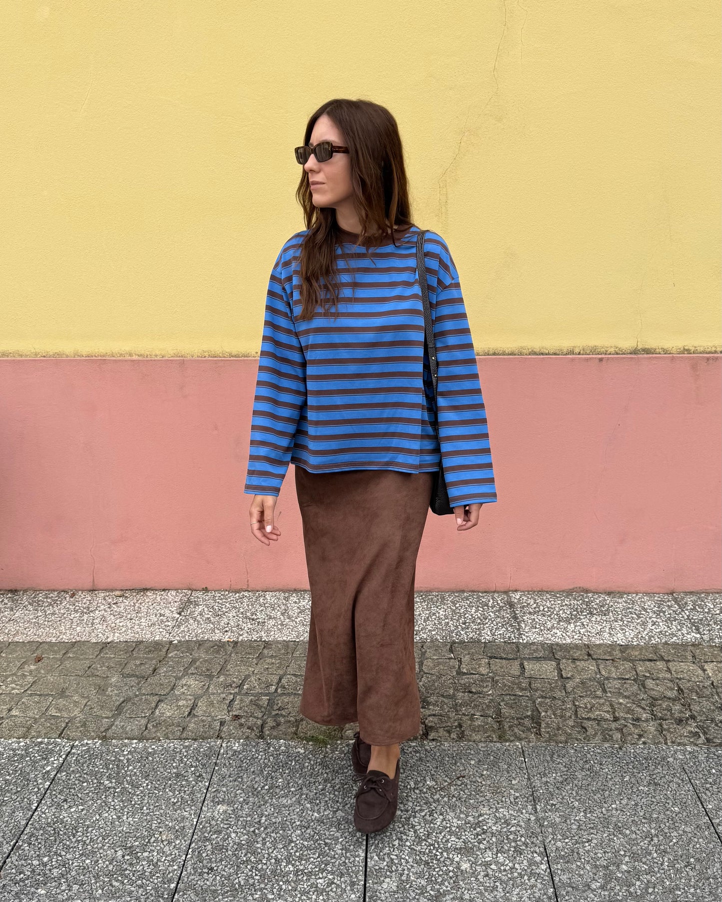 Camisola Rayas - Azul e Castanho