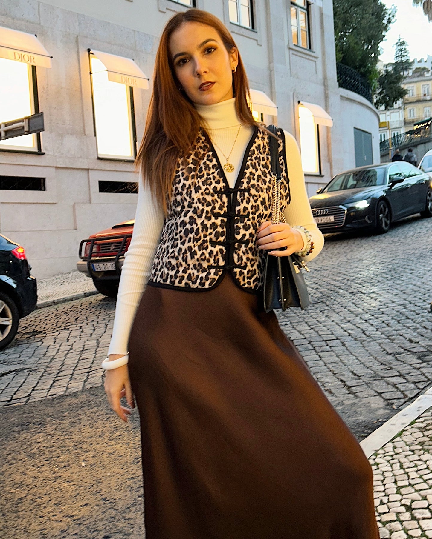 Animal print vest