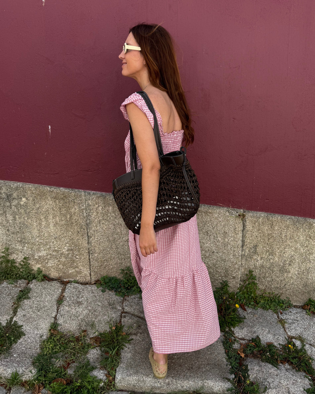 Vestido Bolonha - Vichy Rosa