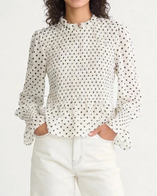 Camisa Polka Dots - Preto e Branco