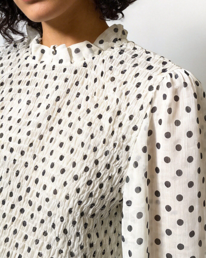 Camisa Polka Dots - Preto e Branco
