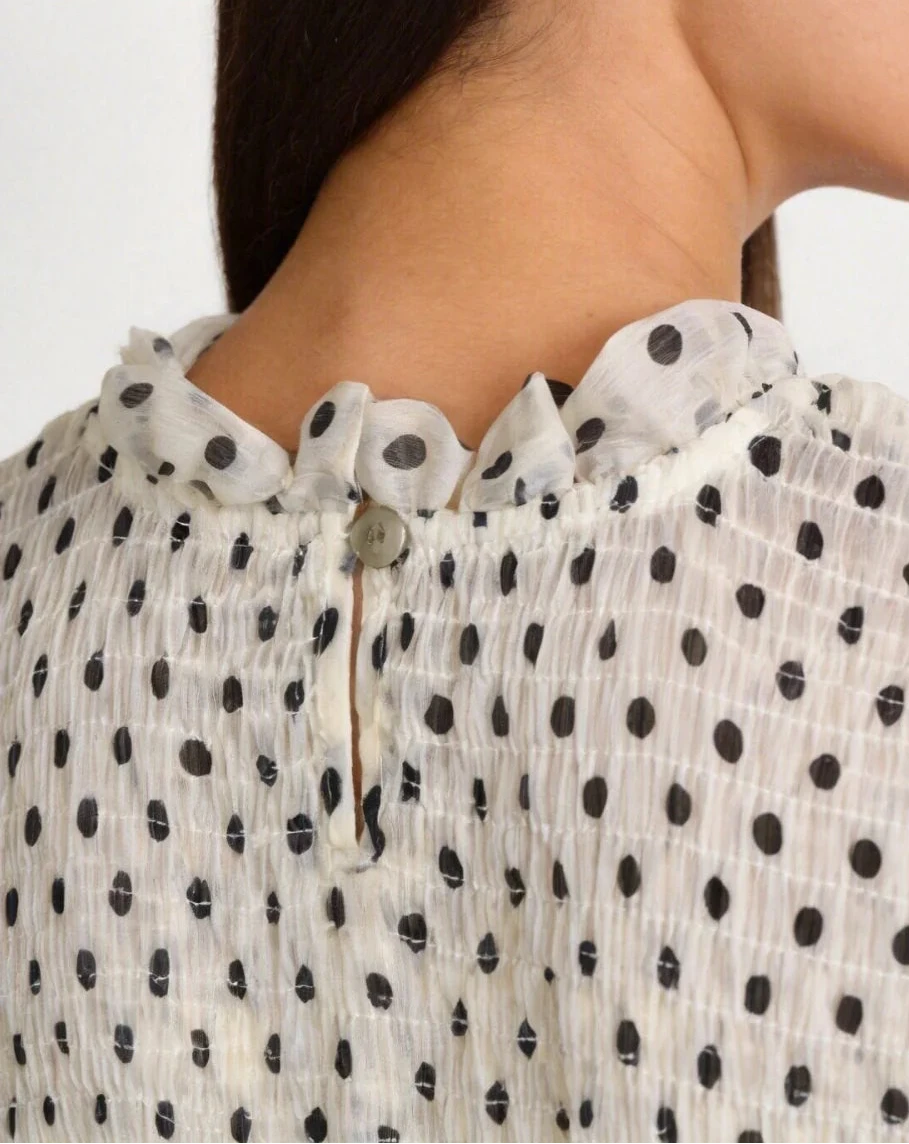 Camisa Polka Dots - Preto e Branco