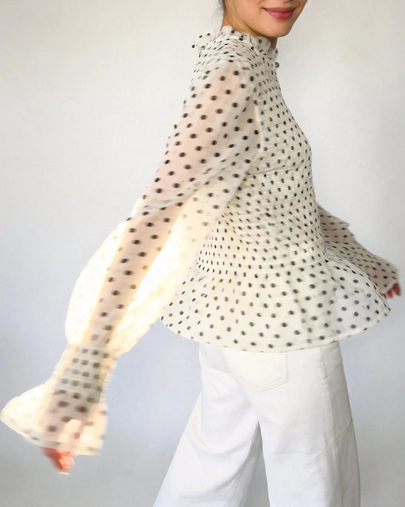 Camisa Polka Dots - Amarelo e Castanho