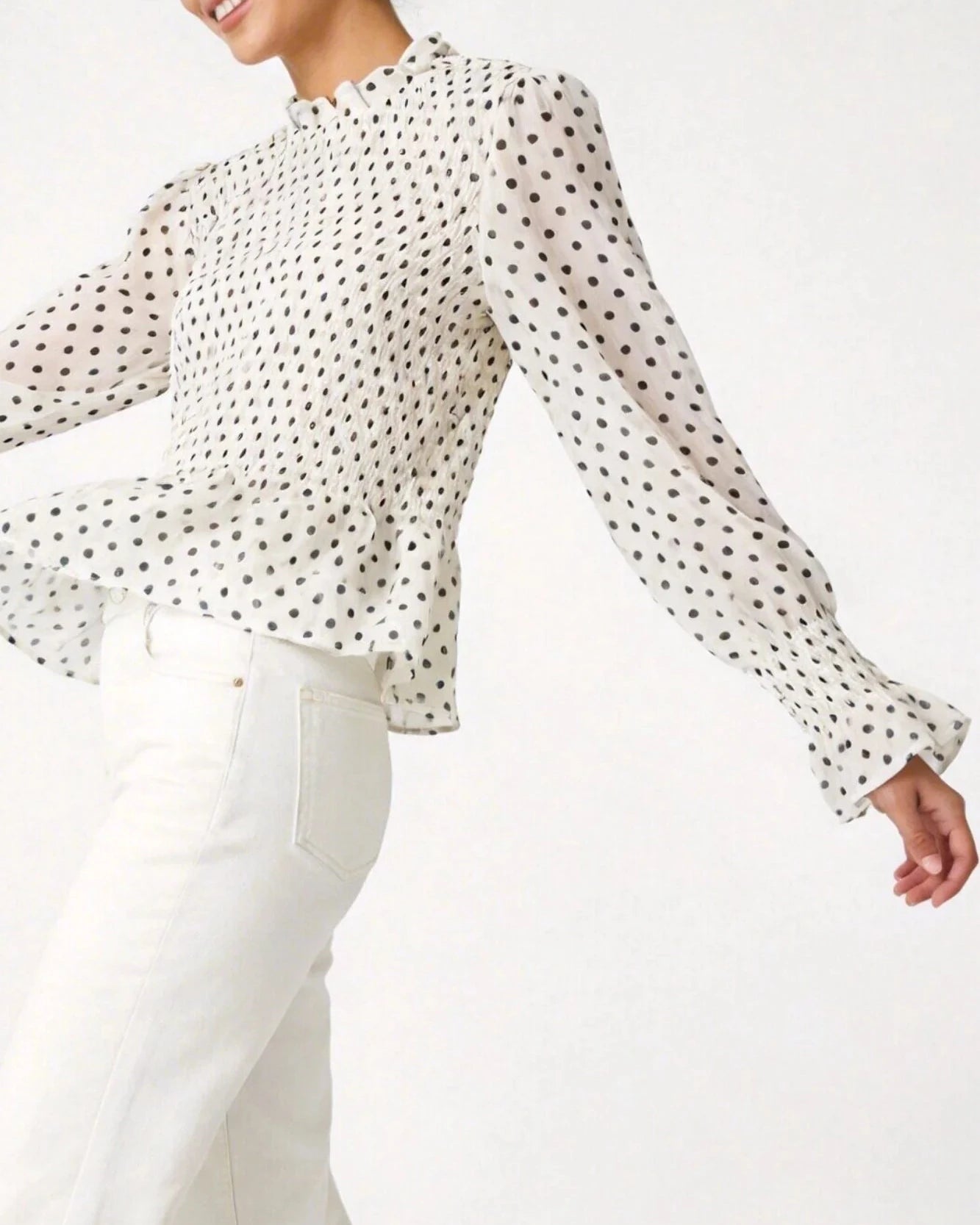 Camisa Polka Dots - Preto e Branco