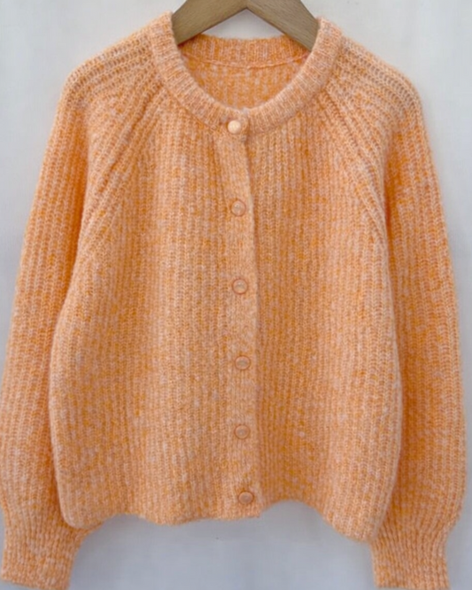 Cardigan Amélia - Laranja - PRÉ-VENDA ( Envio até 20/01)